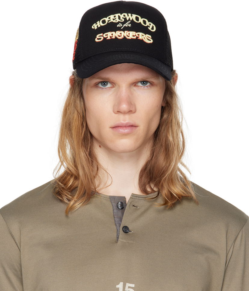 Kapa AMIRI AMIRI 'Sinners' Trucker Cap Crna | AMHATR1026