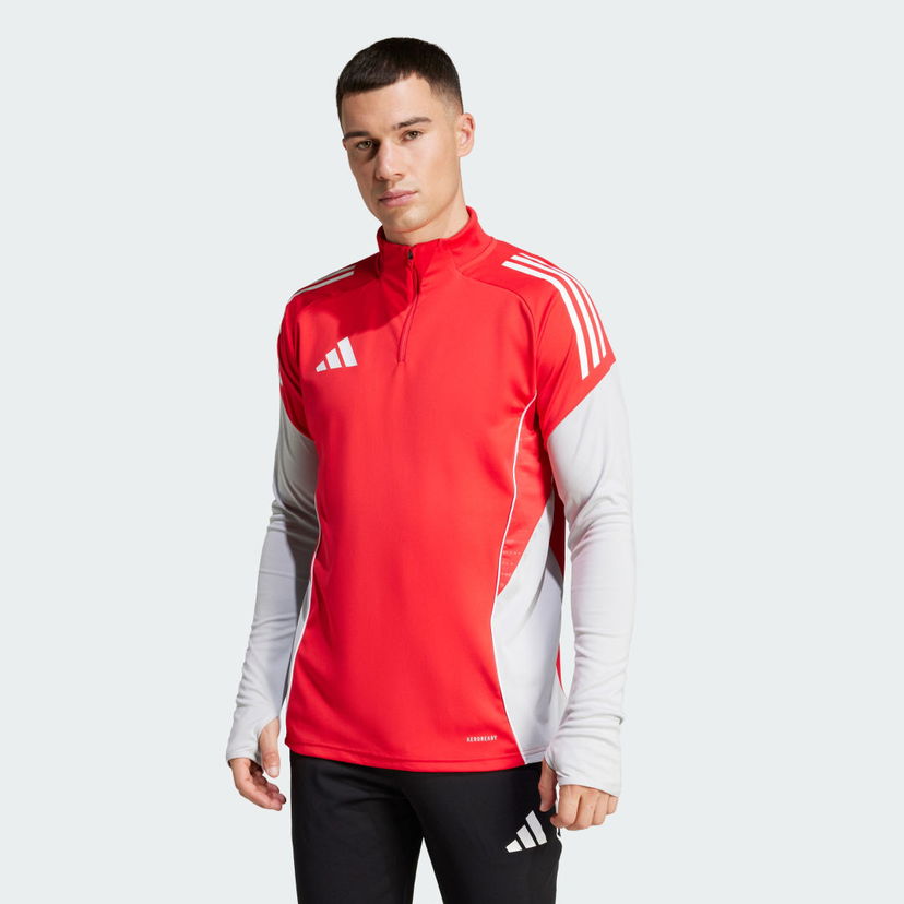 Dukserice adidas Performance Tiro 25 Competition Training 1/4 Zip Top Crvena | IW0411