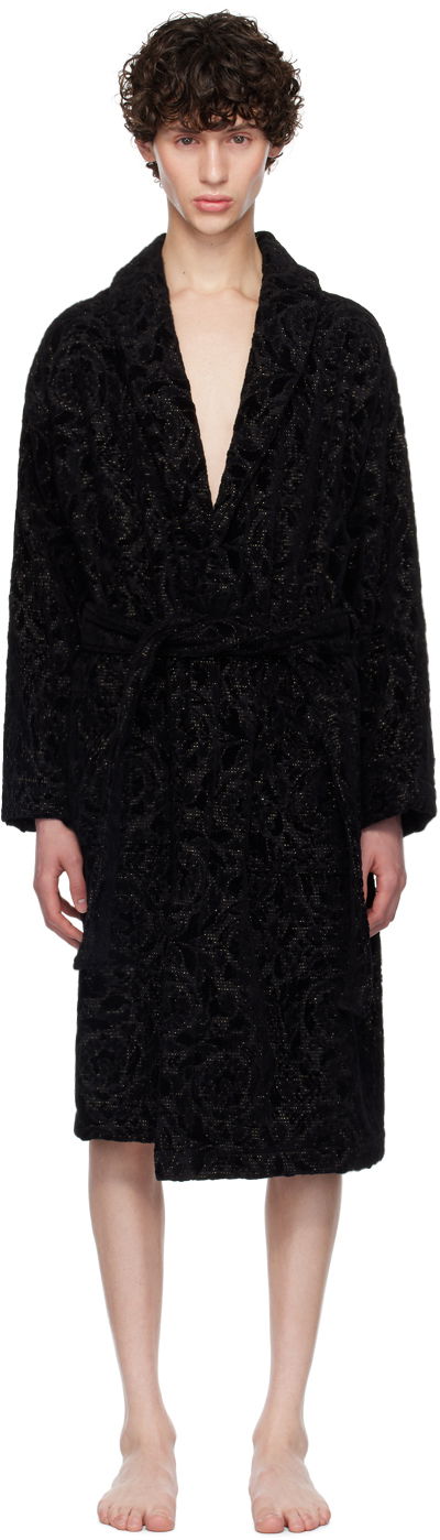 Pidžama Versace Barocco Robe Crna | ZACJ00010_1A08851