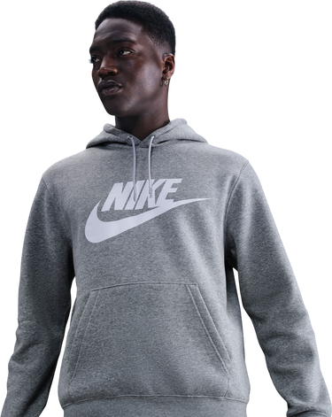 Dukserice Nike Club Graphic Pullover Hoodie Siva | FN3868-063, 3