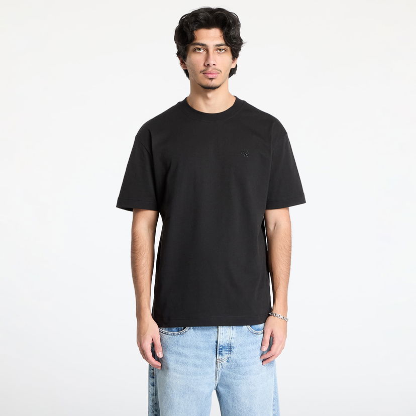 Majica kratkih rukava CALVIN KLEIN Calvin Klein Jeans Soft Layered Monogram T-Shirt Crna | J30J327089 BEH
