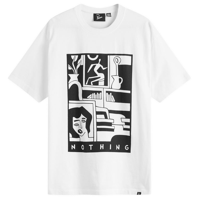 Majica kratkih rukava By Parra Parra Our House Graphic T-Shirt, Size Large Bijela | 54200-WHT