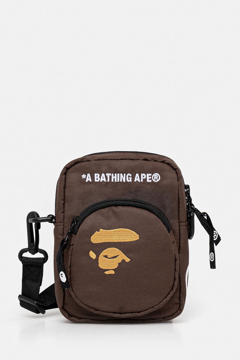 Torba za rame BAPE A Bathing Ape APE Head Mini Bag Smeđa | 1L30190006
