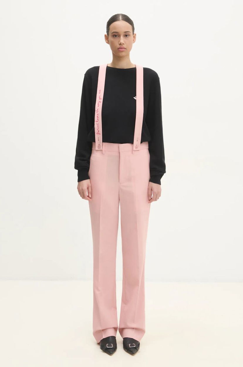 Hlače Fiorucci Fiorucci High Waist Pants Ružičasta | W01FMBPA183WO01PN02
