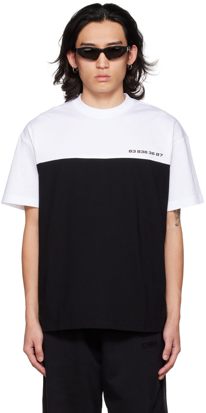 Majica kratkih rukava VETEMENTS Numbered Color Block T-Shirt Crna | VL14TR360B