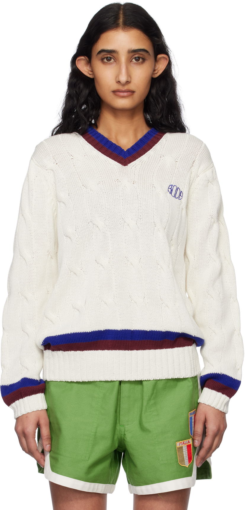 Džemper Bode Bode Tennis Knit Sweater Bijela | MRS25KT052
