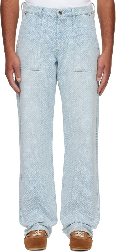 Jeans Casablanca Casablanca Relaxed Monogram Jeans Plava | MPF25-TR-331-01, 0