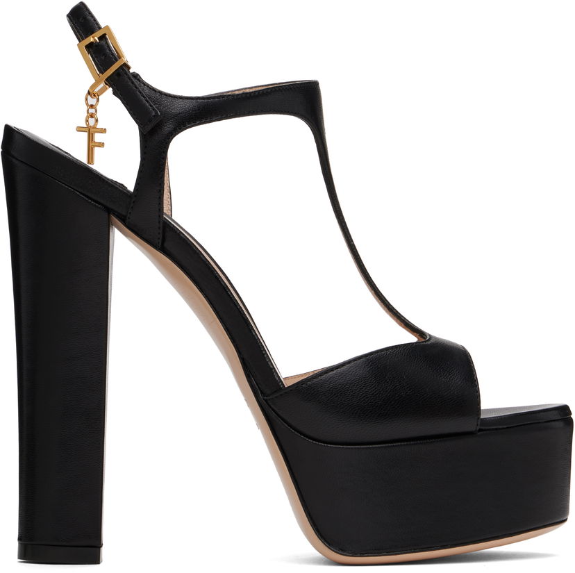 Dodaci Tom Ford TOM FORD Nappa Leather Lux Heeled Sandals Crna | W3560-LSP002G