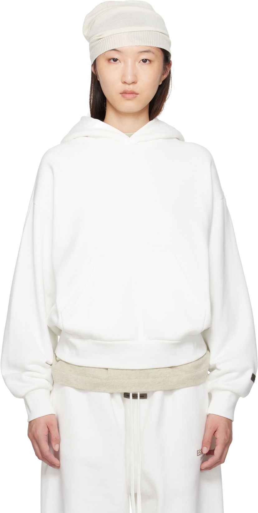 Dukserice Fear of God Fear of God ESSENTIALS Classic Fit Hoodie Bijela | 192SP255544FW