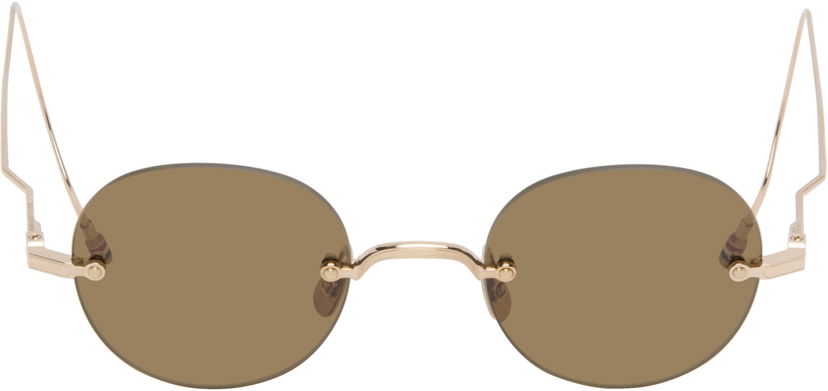 Sunčane naočale Thom Browne Thom Browne Titanium Rimless Round Sunglasses Smeđa | UES937A-G0001