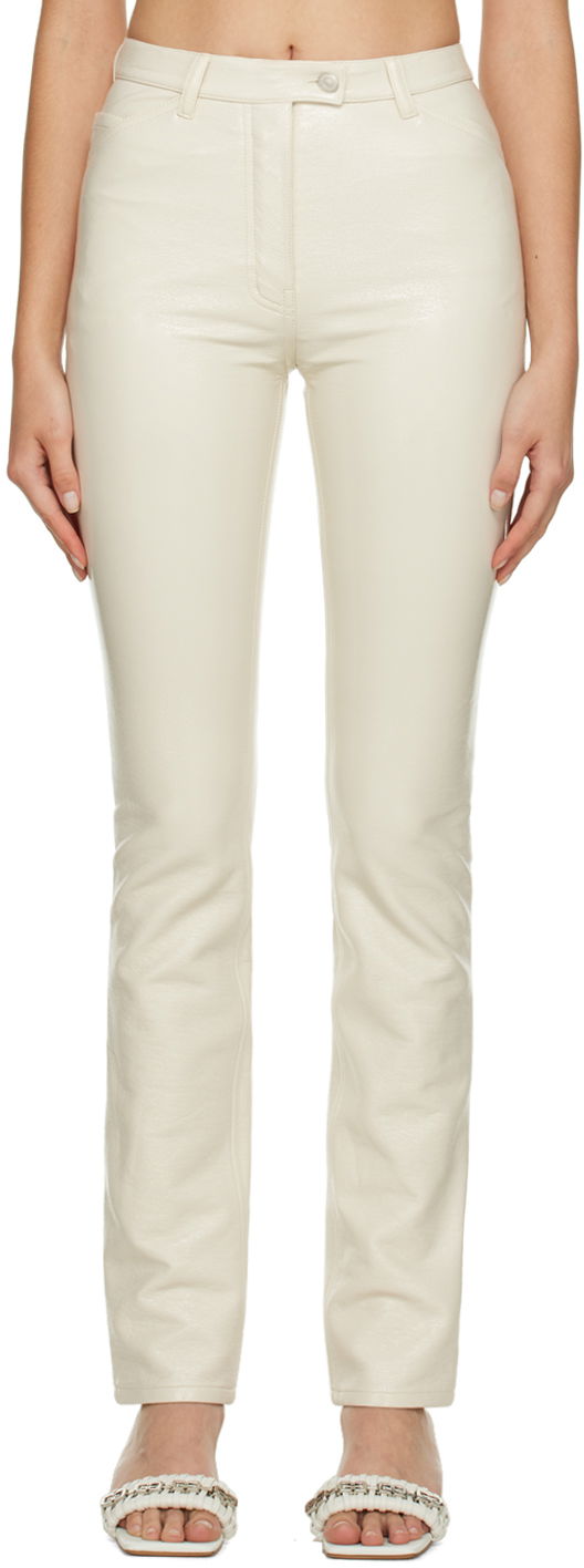 Hlače Courrèges Courrèges Slim-Fit Trousers Bijela | 322CPA071VY0003
