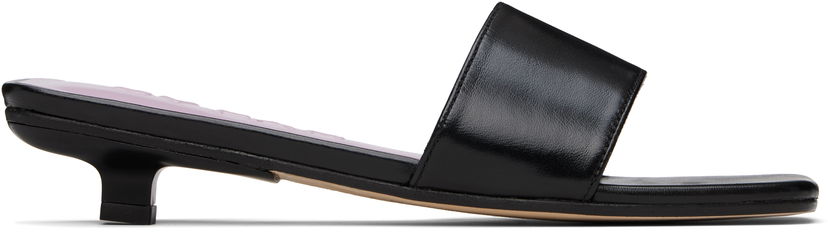 Njega cipela BY FAR BY FAR Ceni Creased Leather Heeled Sandals Crna | MWFHO014LL002BK001PL