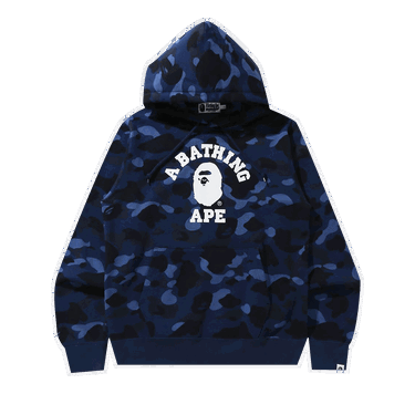 Dukserice BAPE Online Exclusive Color Camo College Pullover Hoodie Tamnoplava | 1H25 114 018 NAVY, 0