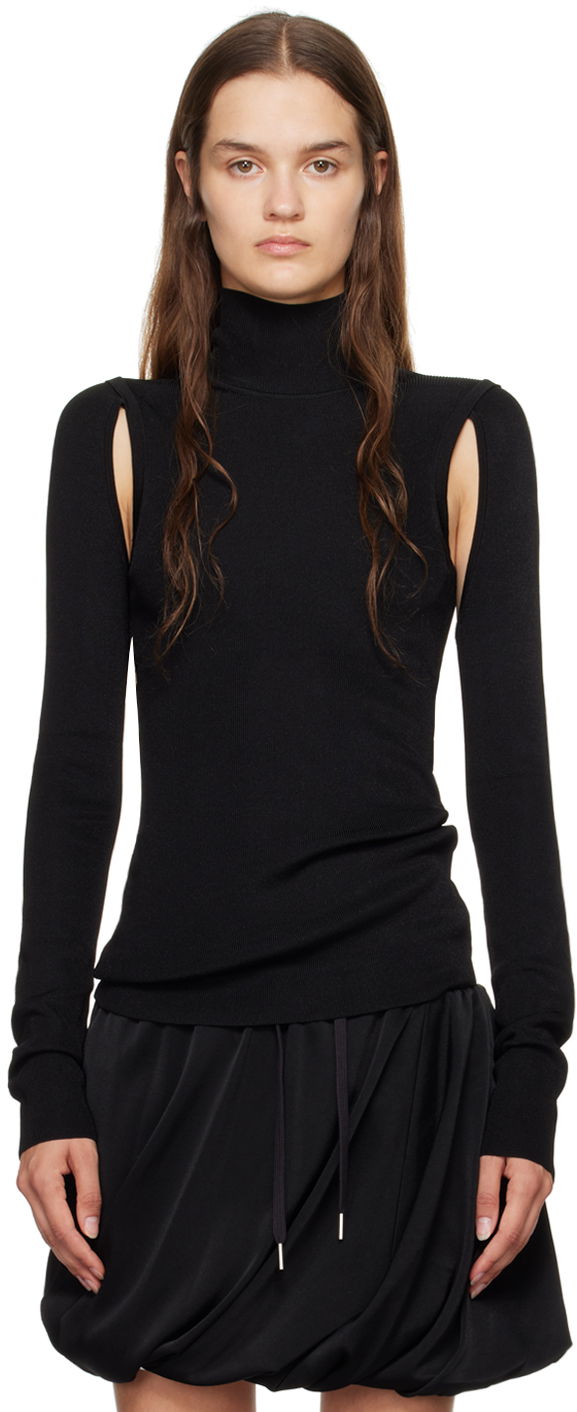 Džemper Helmut Lang Helmut Lang Air Cutout Turtleneck Crna | O06HW702
