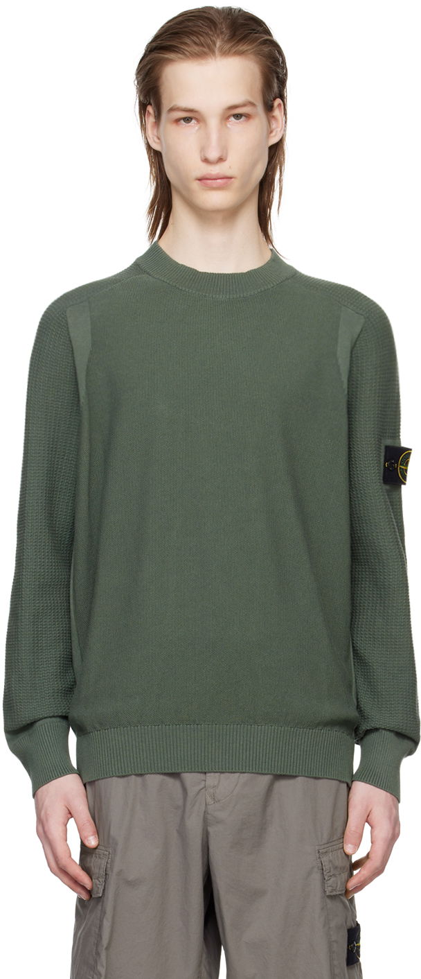 Džemper Stone Island Patch Sweater Zelena | 8015536B4