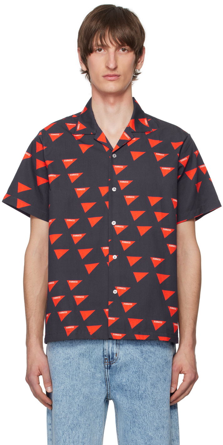 Košulja Fiorucci Allover Logo Print Shirt Crna | M20VFLB1CBL
