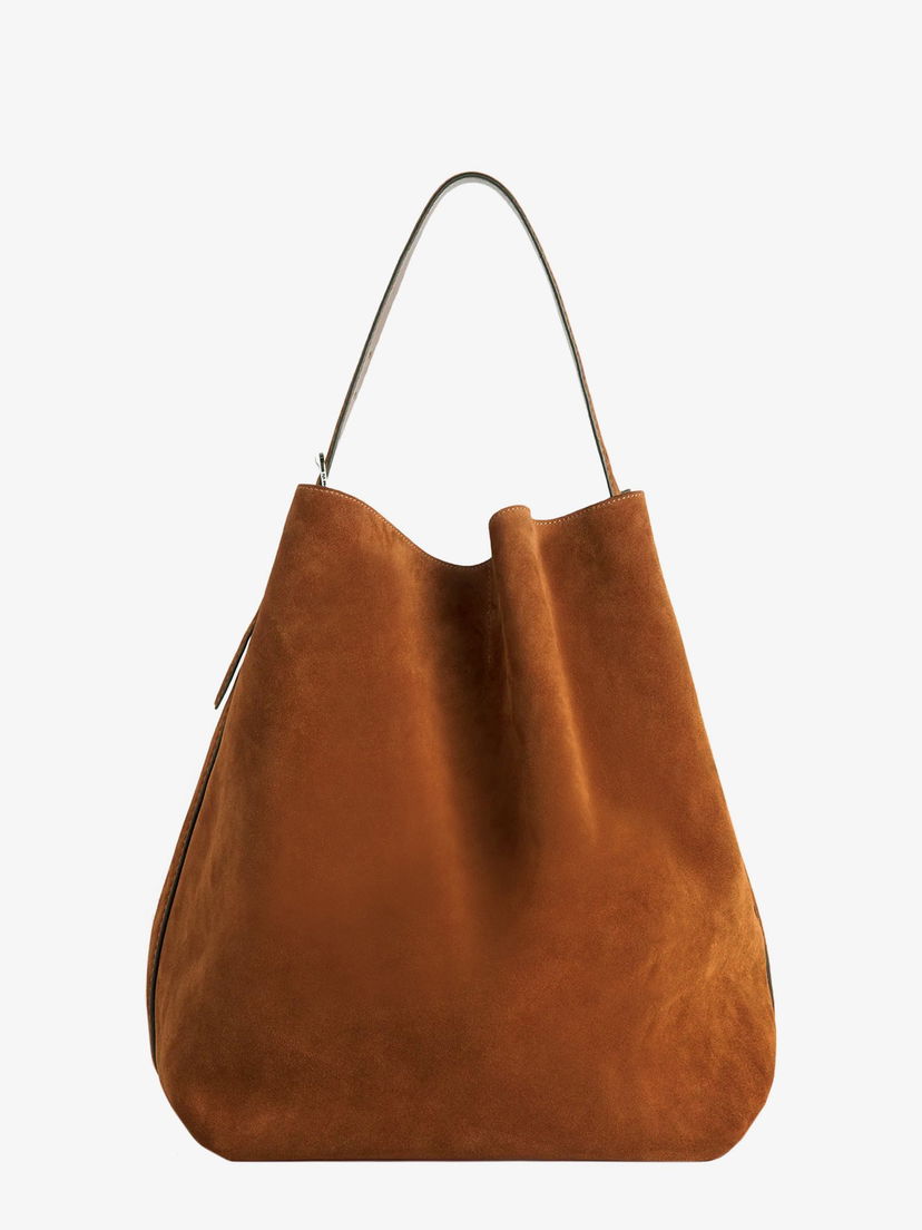 Ručna torbica TOTEME Suede Toteme Belted Tote Bag Smeđa | 234WAL853LE0004105