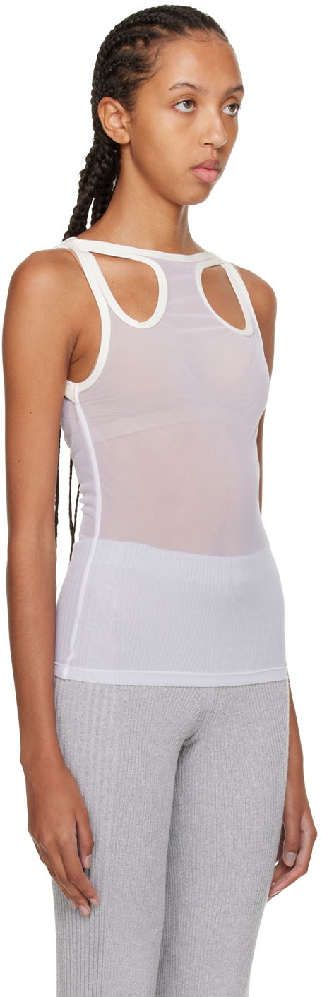 Majica bez rukava Dion Lee Shift Loop Tank Top Bijela | C3084F22, 1