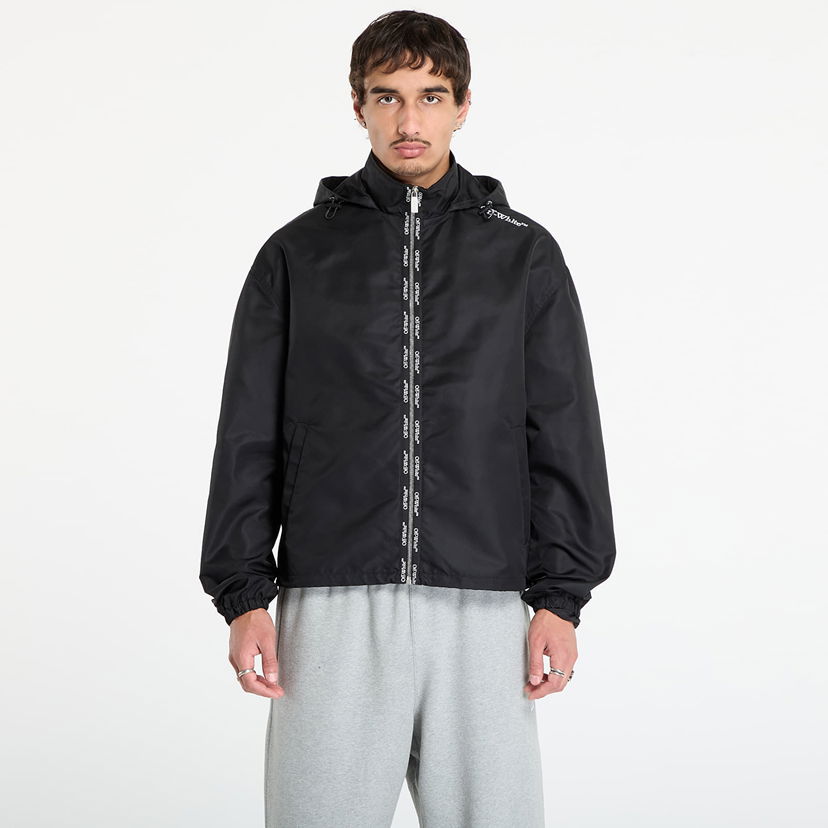 Vjetrovka Off-White Off-White Bookish Nylon Windbreaker Crna | OMEB04FF25FAB0011001