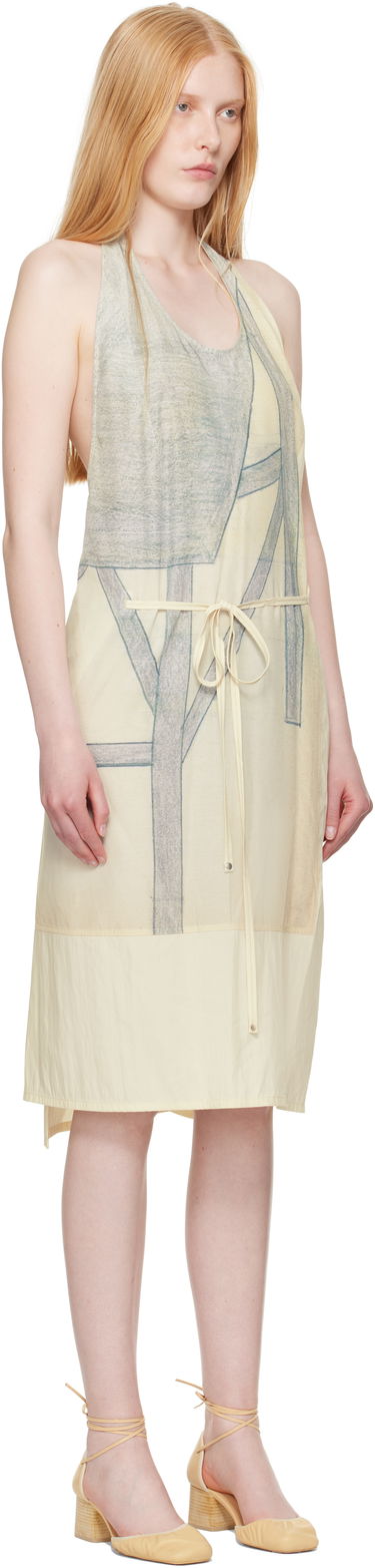 Haljina LEMAIRE Lemaire Philippe Weisbecker Apron Midi Dress Žuta | DR1103 LF1414, 1