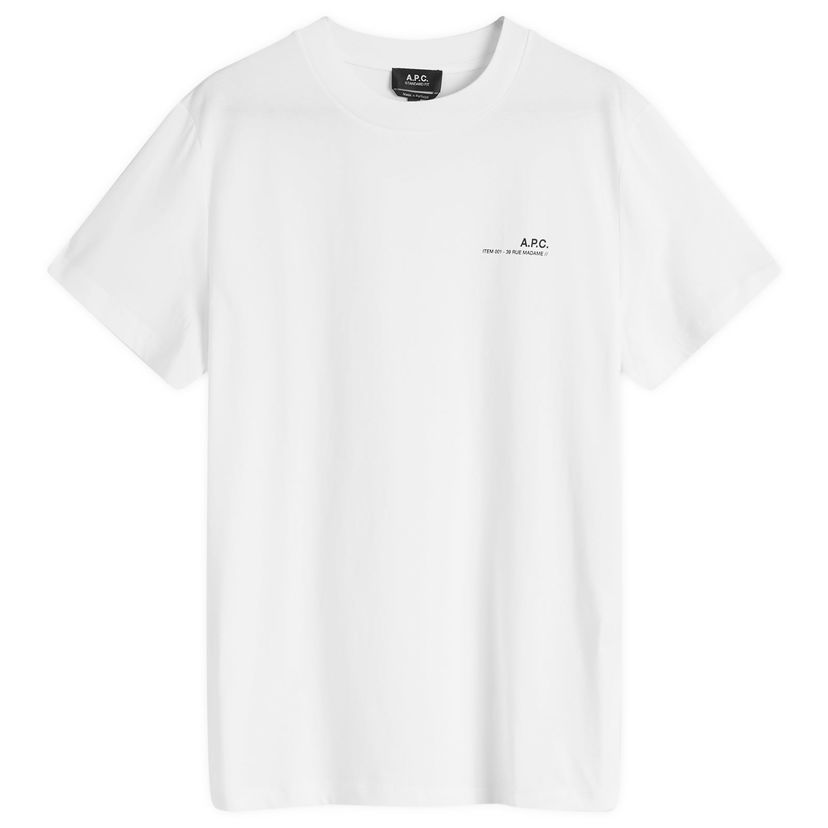 Majica kratkih rukava A.P.C. Item Logo T-Shirt Bijela | COHBO-M26404-TAG