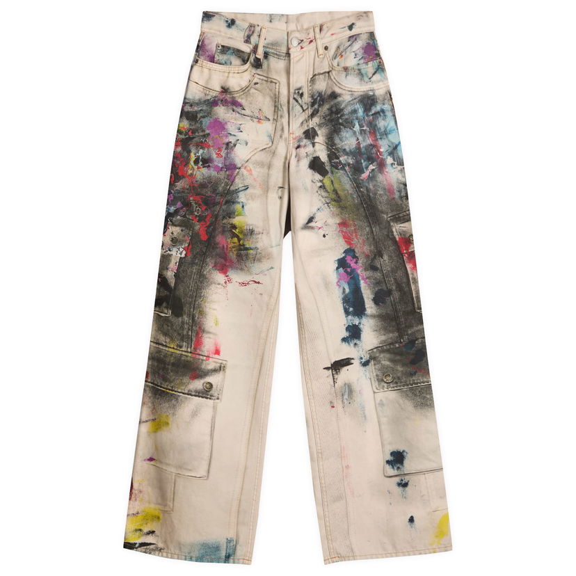Jeans Acne Studios 1981 U Painter Printed Decorator Jeans, Size X-Small Bež | CK0133-AOL