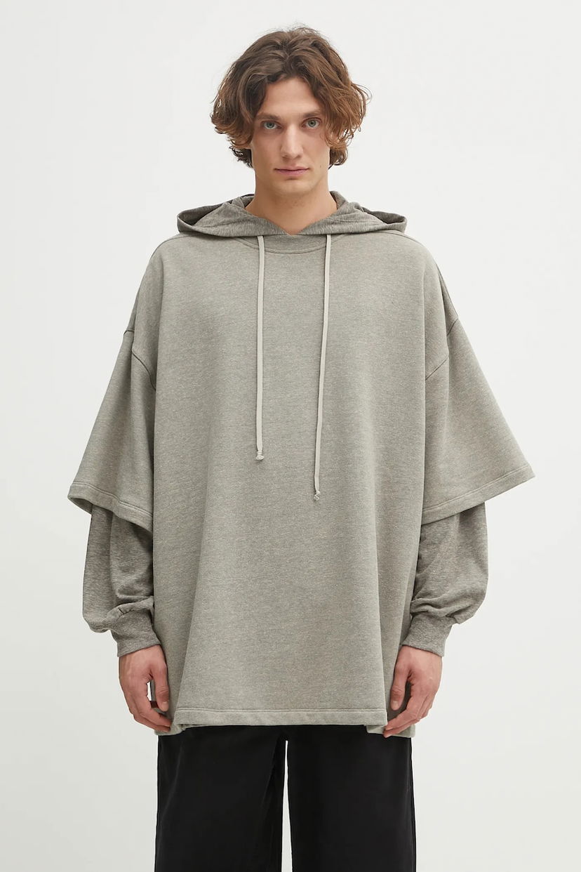 Dukserice Rick Owens Rick Owens DRKSHDW Tommy Hustler Hoodie Siva | DU02E7271.FGMJGM