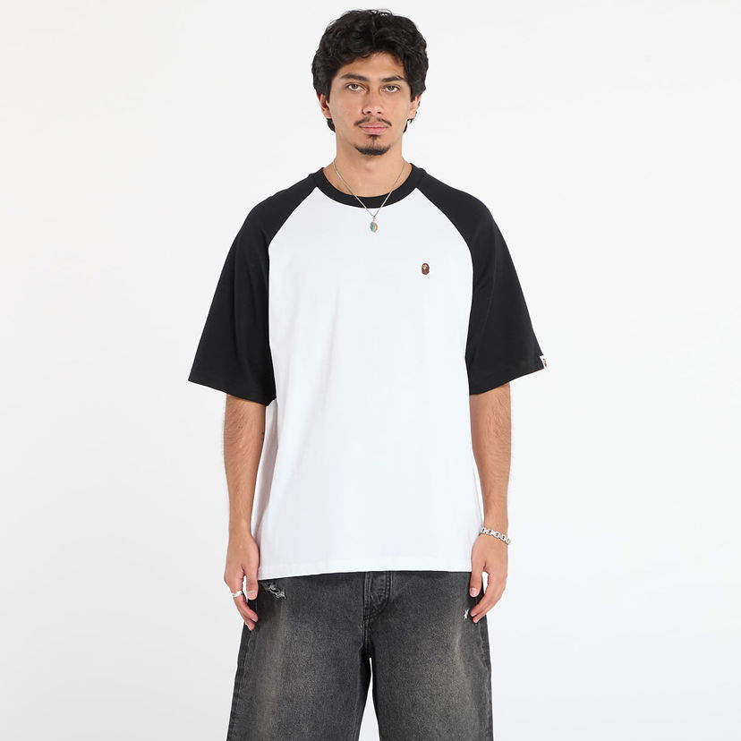 Majica kratkih rukava BAPE One Point Relaxed Fit Raglan Tee Bijela | 001CSL801306MWHT