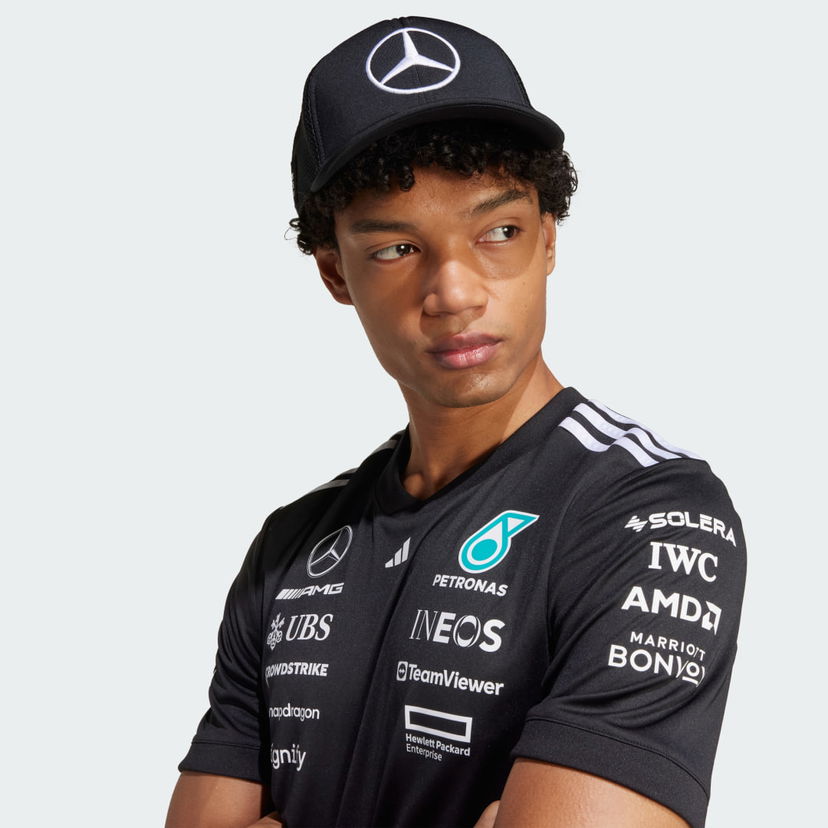 Kapa adidas Performance Mercedes-AMG Petronas Formula One Team Star Trucker Snapback Cap Crna | JX1418
