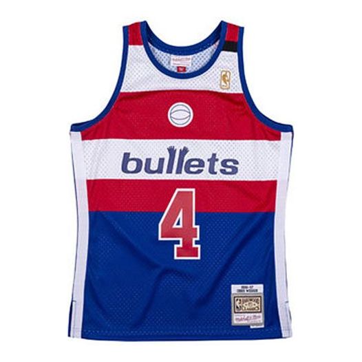 Dres Mitchell & Ness Mitchell & Ness Bullets Basketball Jersey Plava | SMJYCP19069-WBURYRD96CWE