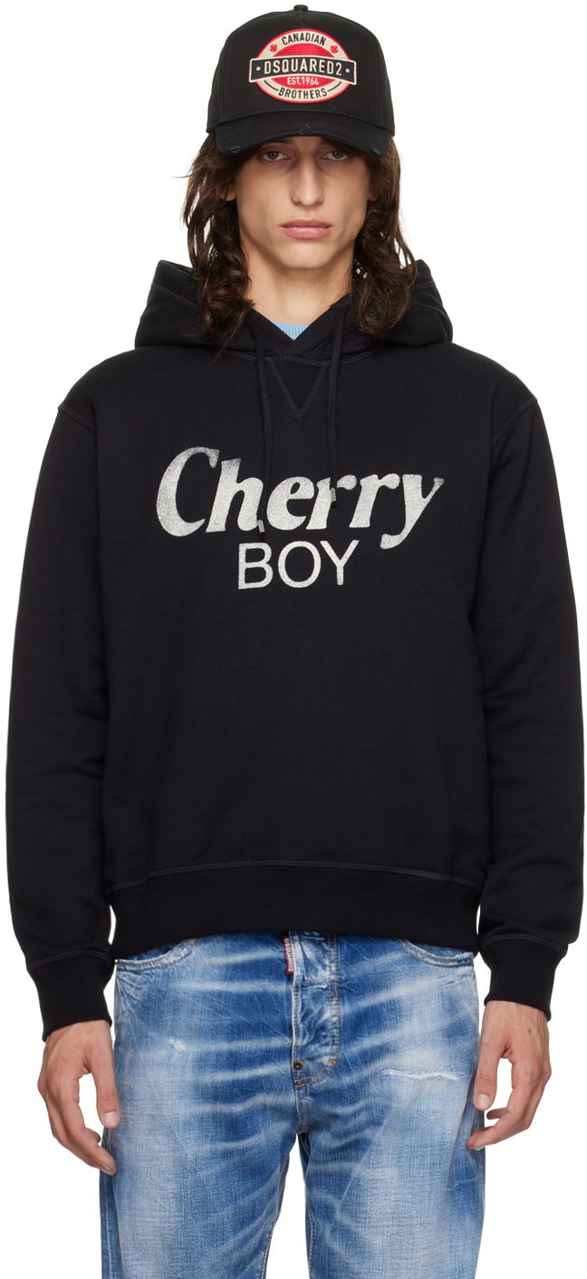 Dukserice DSQUARED2 Dsquared2 'Cherry Boy' Hoodie Crna | S71GU0670_S25551