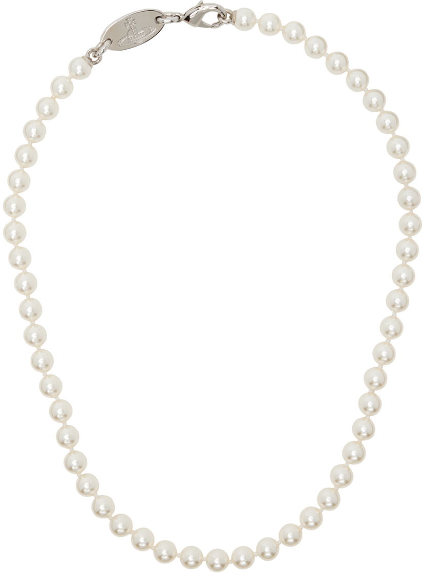 Ogrlica Vivienne Westwood Vivienne Westwood Stuart Pearl Necklace Bijela | 63010087-02P155-IM