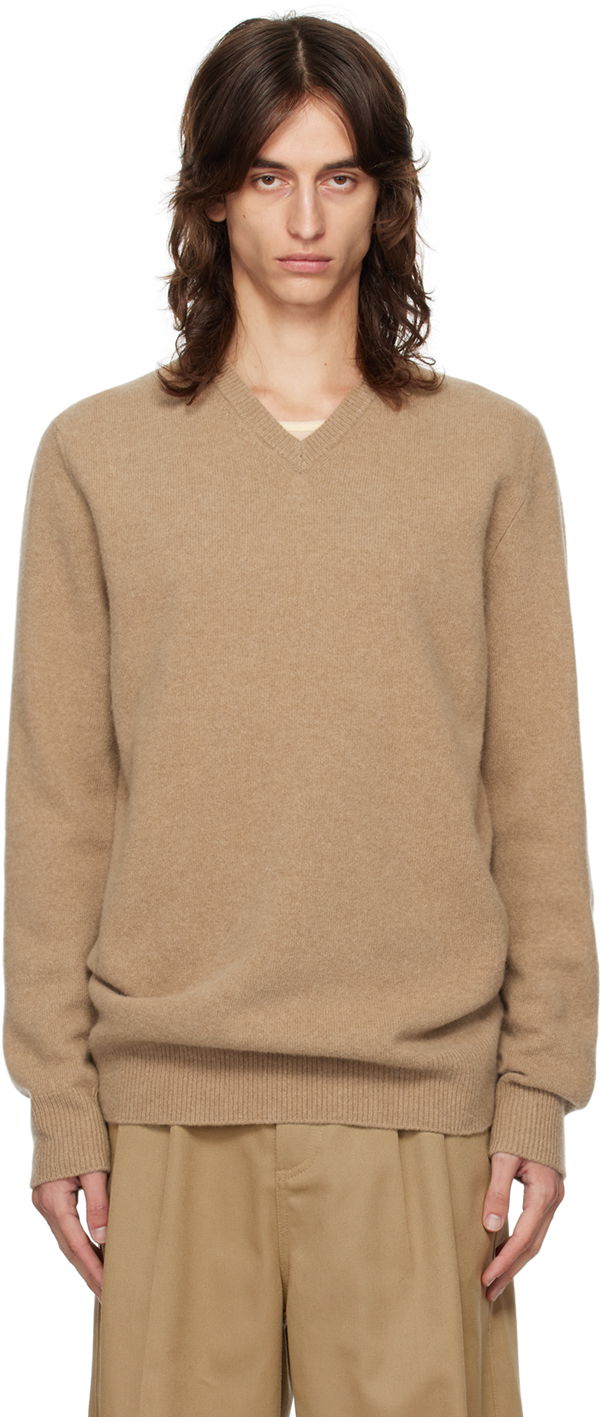 Džemper Maison Margiela V-Neck Sweater Smeđa | S50HN0006 M13058