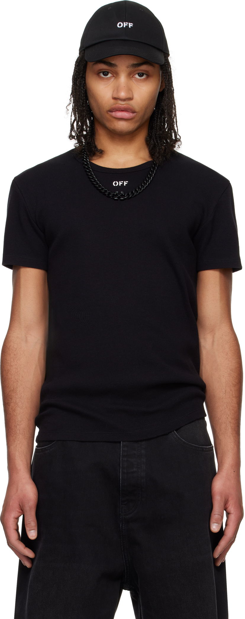 Majica kratkih rukava Off-White Off-White Stamp Rib T-Shirt Crna | OMUY007C99JER0011001