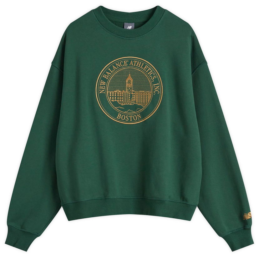 Dukserice New Balance Varsity Oversized Crewneck Sweatshirt Zelena | WT43553-NWG