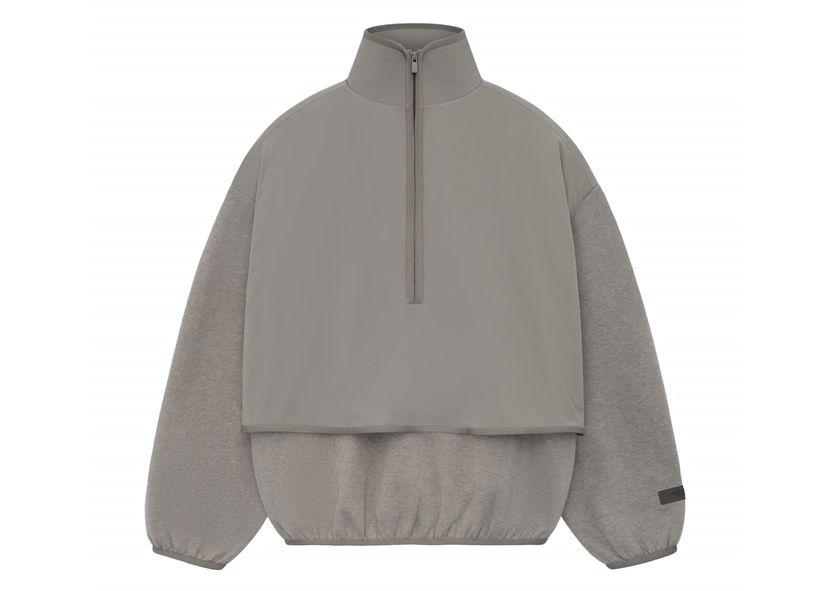 Dukserice Fear of God Core Collection Nylon Fleece Mockneck Dust/Heather Grey Siva | 202SU244301F