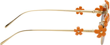 Sunčane naočale Loewe Signature Round-Frame Floral Applique Sunglasses Metalik | LW40173UM5130F 840126861532, 1