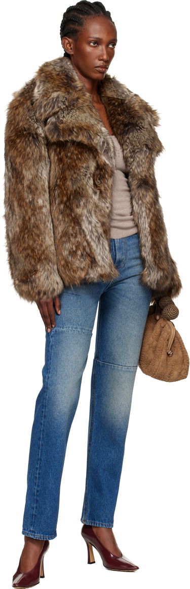 Jakna Maison Margiela MM6 Maison Margiela Hook-Eye Faux-Fur Jacket Smeđa | S52AM0326 M35464, 3