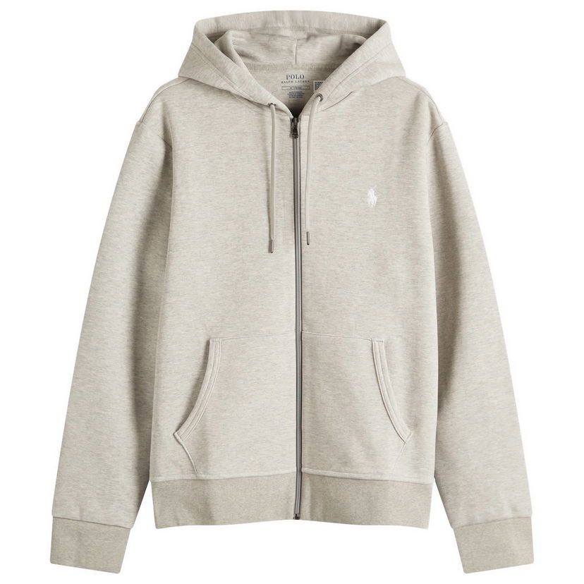 Dukserice Polo by Ralph Lauren Ralph Lauren Double Knit Zip Hoodie Siva | 710881517060