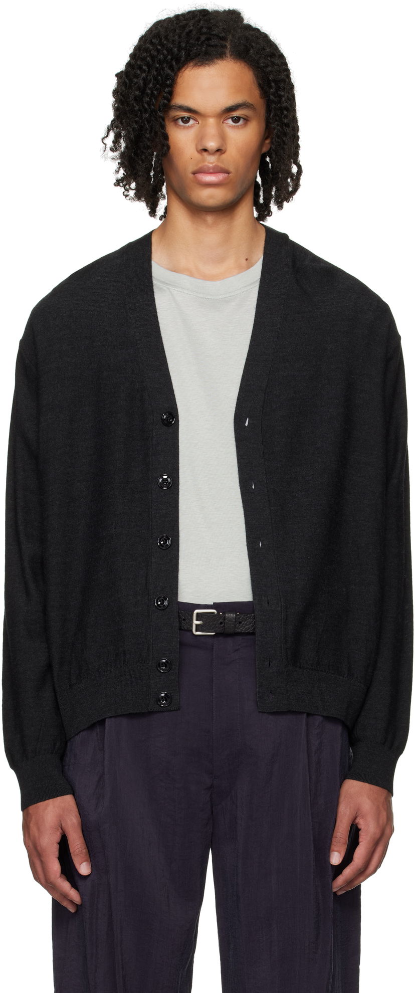 Džemper LEMAIRE Relaxed Cardigan Crna | TO1082 LK087