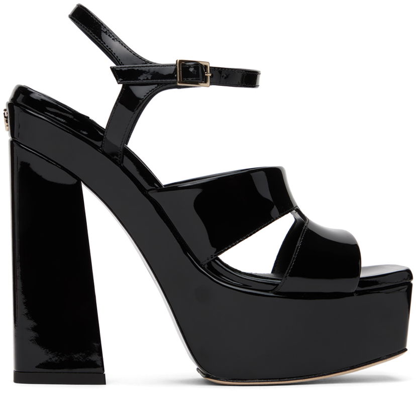 Dodaci Jimmy Choo Jimmy Choo Ellison/PF 140 Platform Heeled Sandals Crna | ELLISON/PF 140 PAT