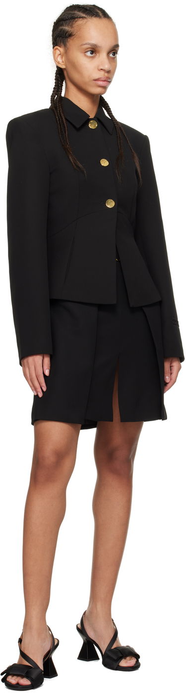 Jakna GANNI GANNI Light Twill Suiting Blazer Crna | W0057, 3