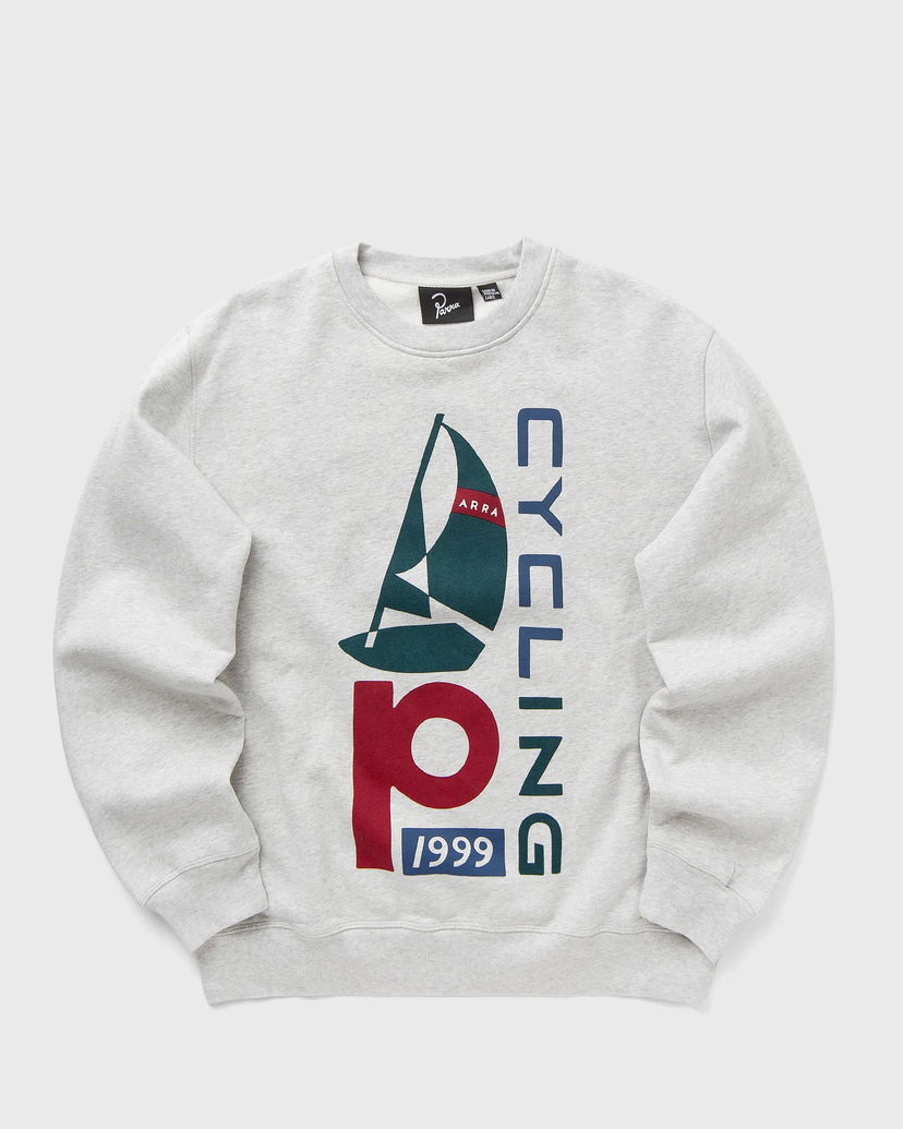 Dukserice By Parra Sail Bike Crew Neck Sweatshirt Siva | 54125