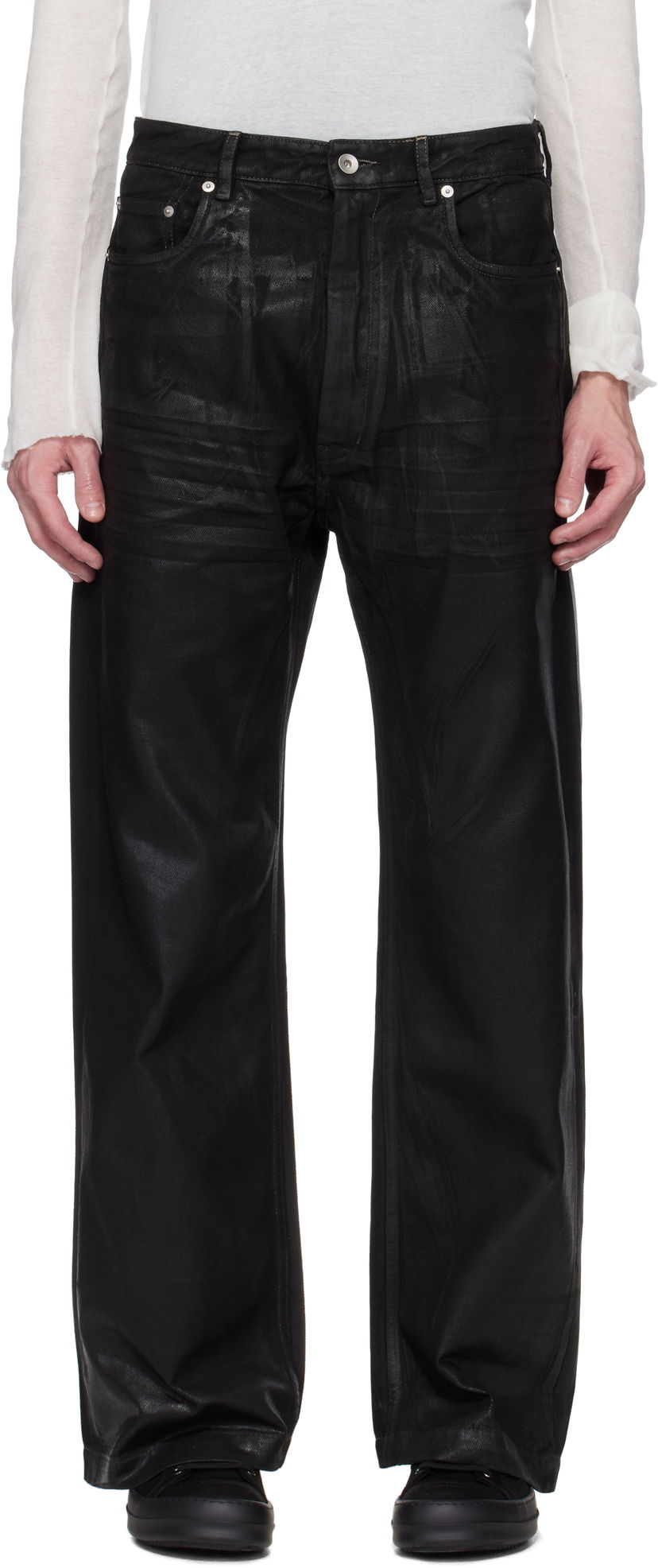 Jeans Rick Owens Rick Owens DRKSHDW Hollywood Geth Jeans Crna | DU01E3351 DCF
