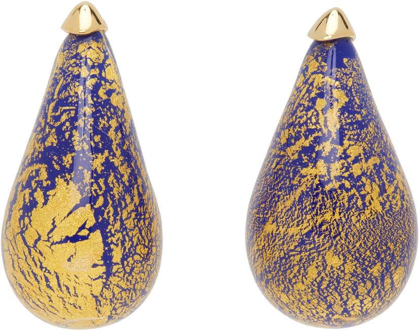 Naušnice Bottega Veneta Drop Glass Earrings Metalik | 786219 V1A91