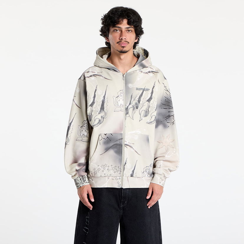 Dukserice RIPNDIP RIPNDIP Stargazing Zip Up Hoodie Bež | RNDSUM25108