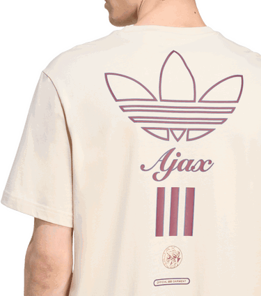 Majica kratkih rukava adidas Performance Ajax Amsterdam Terrace Icons T-Shirt Bež | JM7353, 4