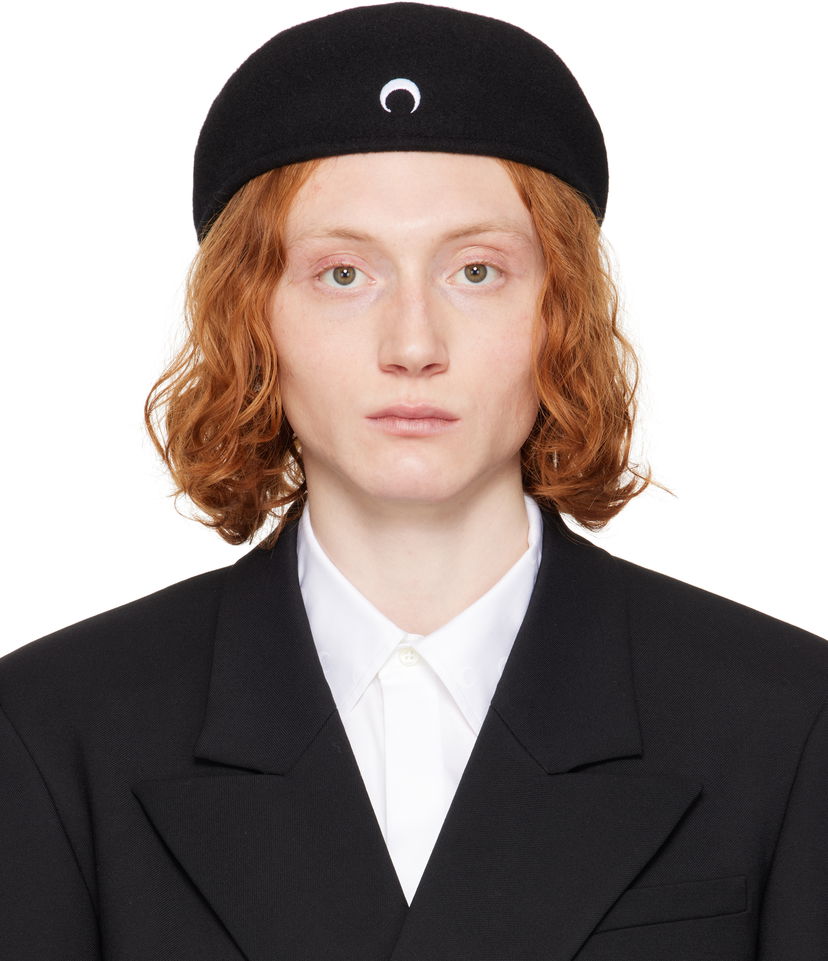 Beretka Marine Serre Marine Serre Moon Felted Wool Beret Crna | UHG036A RWOV0015