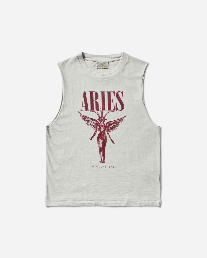 Majica bez rukava Aries Faded Muscle Vest Bež | AR4002703 OFFWHT