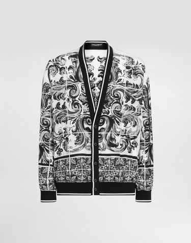 Džemper Dolce & Gabbana Dolce & Gabbana Majolica-Print Silk Cardigan Višebojno | G9BOPTHI1ZIHH5DQ, 0